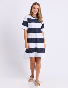 Foxwood Pebble Stripe Tee Dress-style-MCRAES