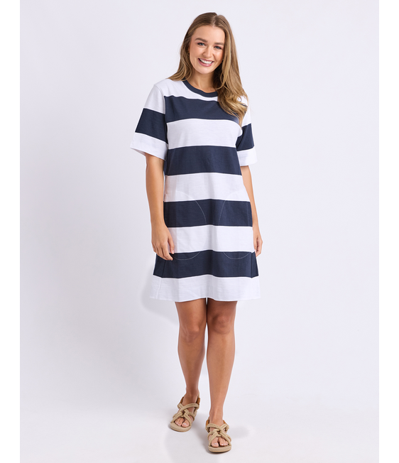 Foxwood Pebble Stripe Tee Dress