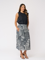 Foil Braidy Bunch Linen Top