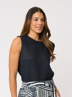 Foil Braidy Bunch Linen Top