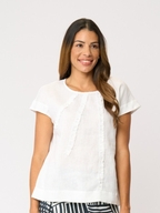 Foil Sunray Linen Top