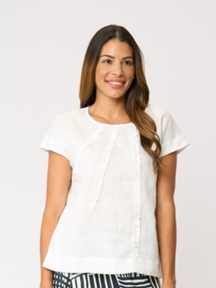 Foil Sunray Linen Top-style-MCRAES