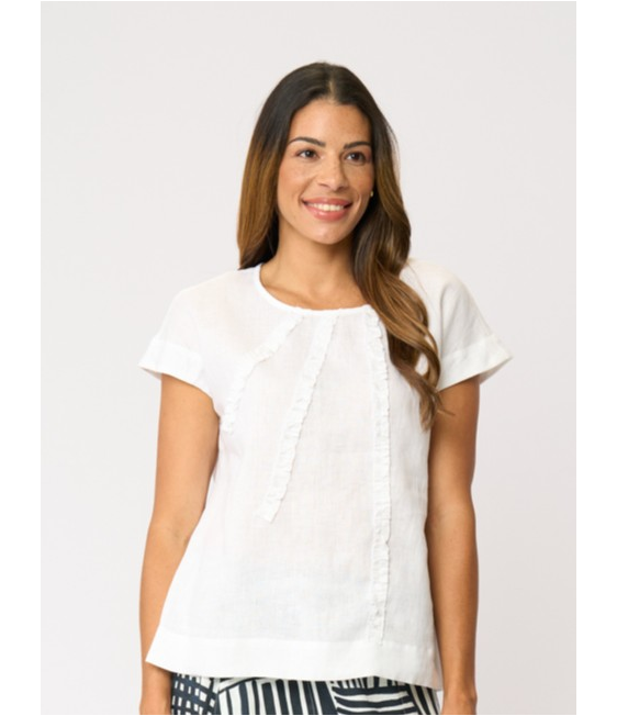 Foil Sunray Linen Top