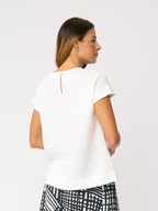 Foil Sunray Linen Top