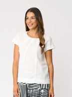 Foil Sunray Linen Top